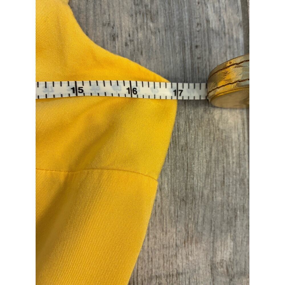 ModCloth Brilliant Motivation Yellow Dress Split Back Strap Sz S Fit & Flare - Picture 5 of 7